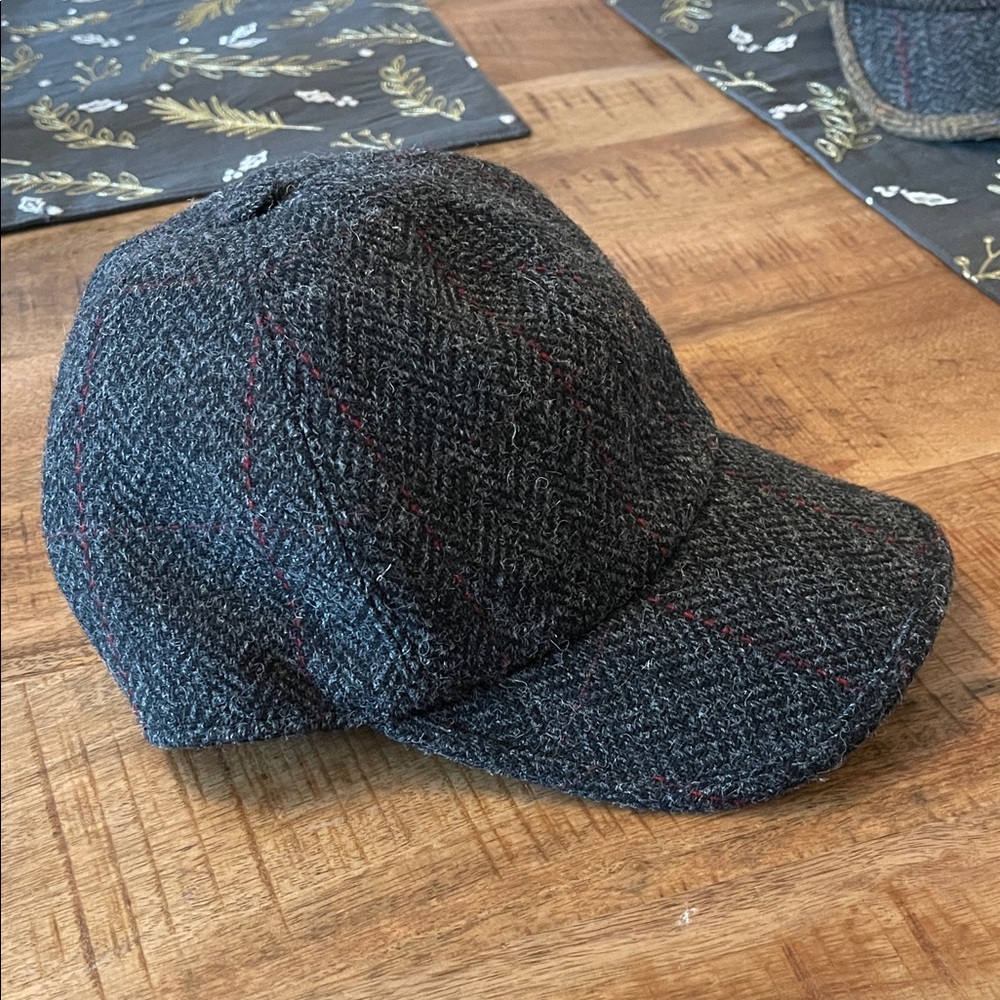 Mucros Weavers Baseball Hat Herringbone Wool Pinstripe Killarney Ireland